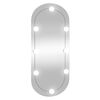 vidaXL Oglindă de perete cu lumini LED 35x80 cm oval sticlă