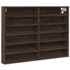 vidaXL Dulap cu vitrină, stejar maro, 80x8,5x58 cm, lemn prelucrat