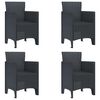 vidaXL Scaun pentru Grădină 4 pcs Antracit Dimensiune: 53 x 49 x 85 cm