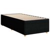 vidaXL Pat box spring cu saltea, negru, 90x190 cm, textil