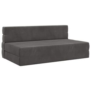 vidaXL Canapea Pat Pliabilă Gri &icirc;nchis 152 x 86,5 x 60 cm Țesătură
