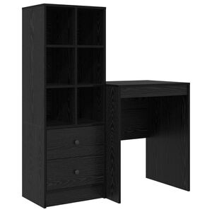 vidaXL Birou Stejar Negru 105,5 x 50 x 127 cm 2 buc.