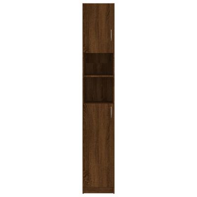 vidaXL Dulap de baie, stejar maro, 32x25,5x190 cm, lemn prelucrat