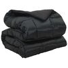 vidaXL Duvet de iarnă Negru 155 x 220 cm Satin și Microfibra