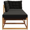 vidaXL Unități de sofa sectional de exterior cu pernă 3 Bucată natural