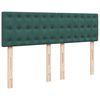 vidaXL Pat box spring cu saltea, verde închis, 160x200 cm, catifea
