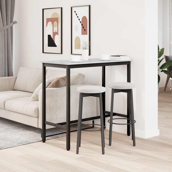 vidaXL masă Gri Sonoma 100 x 50 x 90,5 cm Lemn ingineresc și oțel