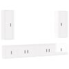 vidaXL Set dulap TV, 6 piese, alb extralucios, lemn prelucrat