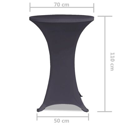 vidaXL Husă elastică pentru masă, 2 buc., antracit, 70 cm