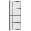 vidaXL Ușă glisantă cu set de feronerie neagră 90x205 cm Sticlă ESG