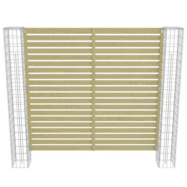 vidaXL Panou gard de grădină cu st&acirc;lpi gabion 180x180 cm lemn pin