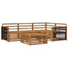 vidaXL Set de canapele de exterior 5 pcs natural Lemn Solid de Acacia