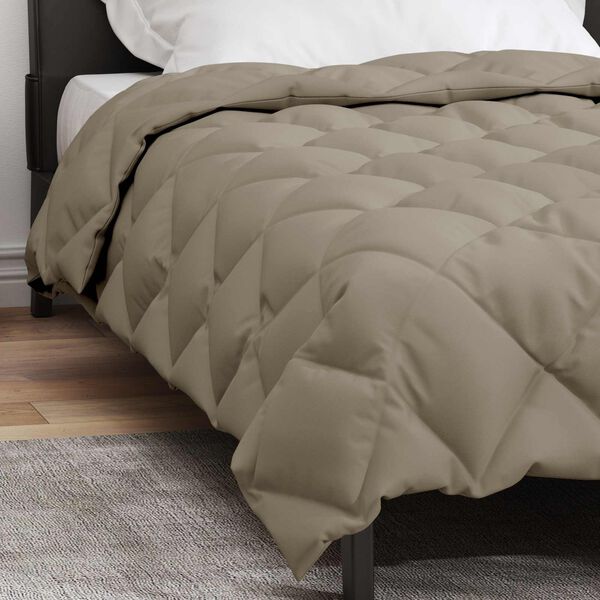 vidaXL Duvet de iarnă Gri deschis 220 x 135 cm Microfibră