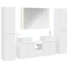 vidaXL Set de mobilier pentru baie 6 buc. Alb Lemn prelucrat și sticlă
