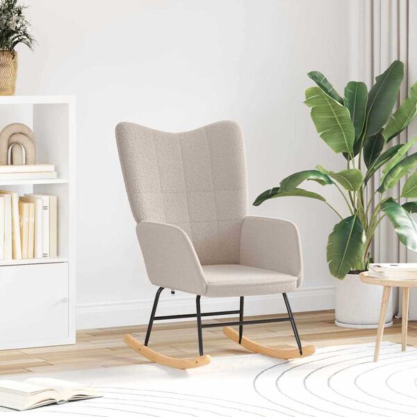 vidaXL Scaun balansoar Gri deschis Țesătura Sherpa