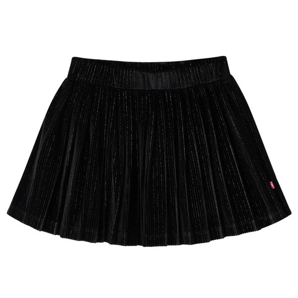 Fusta plisată pentru copii cu lurex, negru, 104