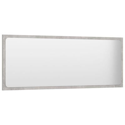 vidaXL Oglindă de baie, gri beton, 100x1,5x37 cm, PAL