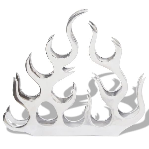 vidaXL Suport sticle de vin pentru 11 sticle, argintiu, aluminiu