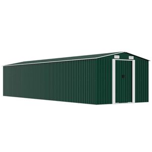 vidaXL Șopron de grădină, verde, 257x779x181 cm, oțel zincat