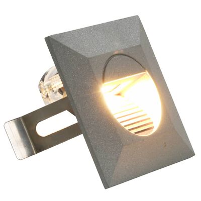 vidaXL Lămpi de perete LED de exterior, 6 buc., argintiu, 5 W, pătrat