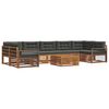 vidaXL Set de canapele de exterior cu pernă 8 pcs Natural și Antracit
