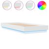 vidaXL Cadru de pat cu lumini LED, alb, 100x200 cm