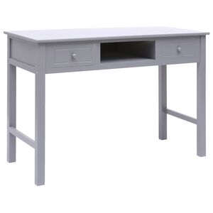 vidaXL Birou de scris, gri, 110 x 45 x 76 cm, lemn