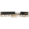 vidaXL Set de canapele de exterior 8 pcs Alb și negru