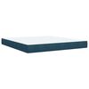 vidaXL Pat box spring cu saltea, albastru, 180x200 cm, catifea