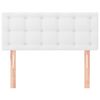 vidaXL Tăblie de pat, alb, 90x5x78/88 cm, piele ecologică
