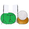 vidaXL Kit studio foto cu set de lumini, ecran de fundal și reflector