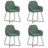 vidaXL Scaune de dining 4 buc. Catifea Verde Mării 55 x 50 x 84 cm