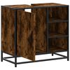 vidaXL Dulap pentru chiuvetă de baie stejar afumat 65x33x60 cm lemn