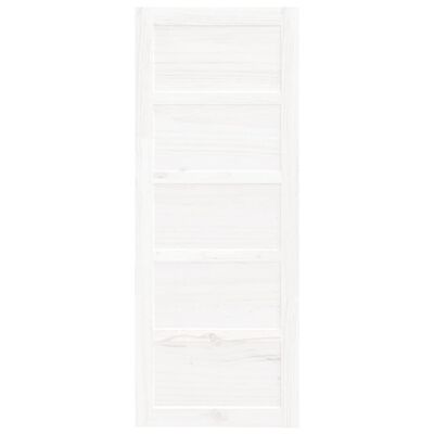 vidaXL Ușă de hambar, alb, 80x1,8x204,5 cm, lemn masiv de pin