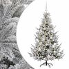 vidaXL Brad de Crăciun artificial cu glob 120 cm 150 LED-uri Alb cald