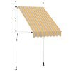 vidaXL Copertină retractabilă manual, dungi galben și albastru, 150 cm