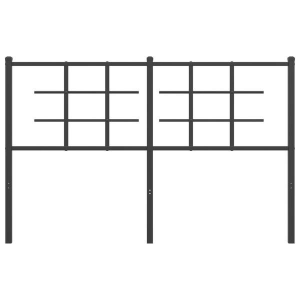 vidaXL Tăblie de pat de schimb metalică, negru, 140 cm