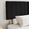 vidaXL Cadru de pat cu tăblie tapițată cu headboard Negru 120 x 190 cm