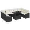 vidaXL Set de canapele pentru grădină 10 buc. Negru și Crem