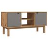 vidaXL Dulap TV OTTA, maro și gri, 113,5x43x57 cm, lemn masiv de pin