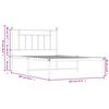 vidaXL Cadru de pat din metal cu tăblie, negru, 100x200 cm