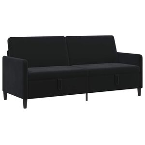 vidaXL Sofa cu Spațiu de Depozitare 3-Locuri Negru 192 x 78 x 87 cm