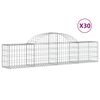 vidaXL Coșuri gabion arcuite 30 buc, 200x30x40/60cm, fier galvanizat