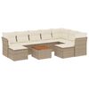 vidaXL Set canapele de grădină cu perne, 10 piese, bej, poliratan