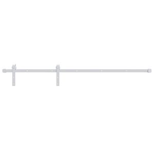 vidaXL Set feronerie pentru uși glisante, alb, 200 cm, oțel