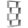 vidaXL Bibliotecă/separator 4 niveluri gri beton 70x24x129cm lemn