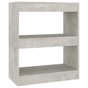 vidaXL Bibliotecă/Separator cameră, gri beton, 60x30x72 cm