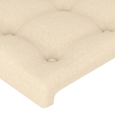 vidaXL Tăblie de pat cu aripioare crem 103x16x78/88 cm textil