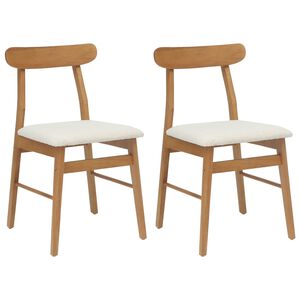 vidaXL Scaun de sufragerie 2 buc. Lemn Solid de Cauciuc
