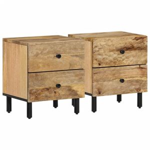 vidaXL Noptiere, 2 buc., 40x33x46 cm, lemn masiv de acacia